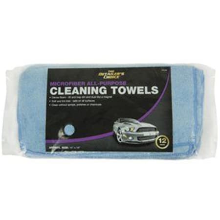 Tiger Accessory Group 14 x 14 in. Bag Microfiber Cleaning Cloths, 12PK TI571891